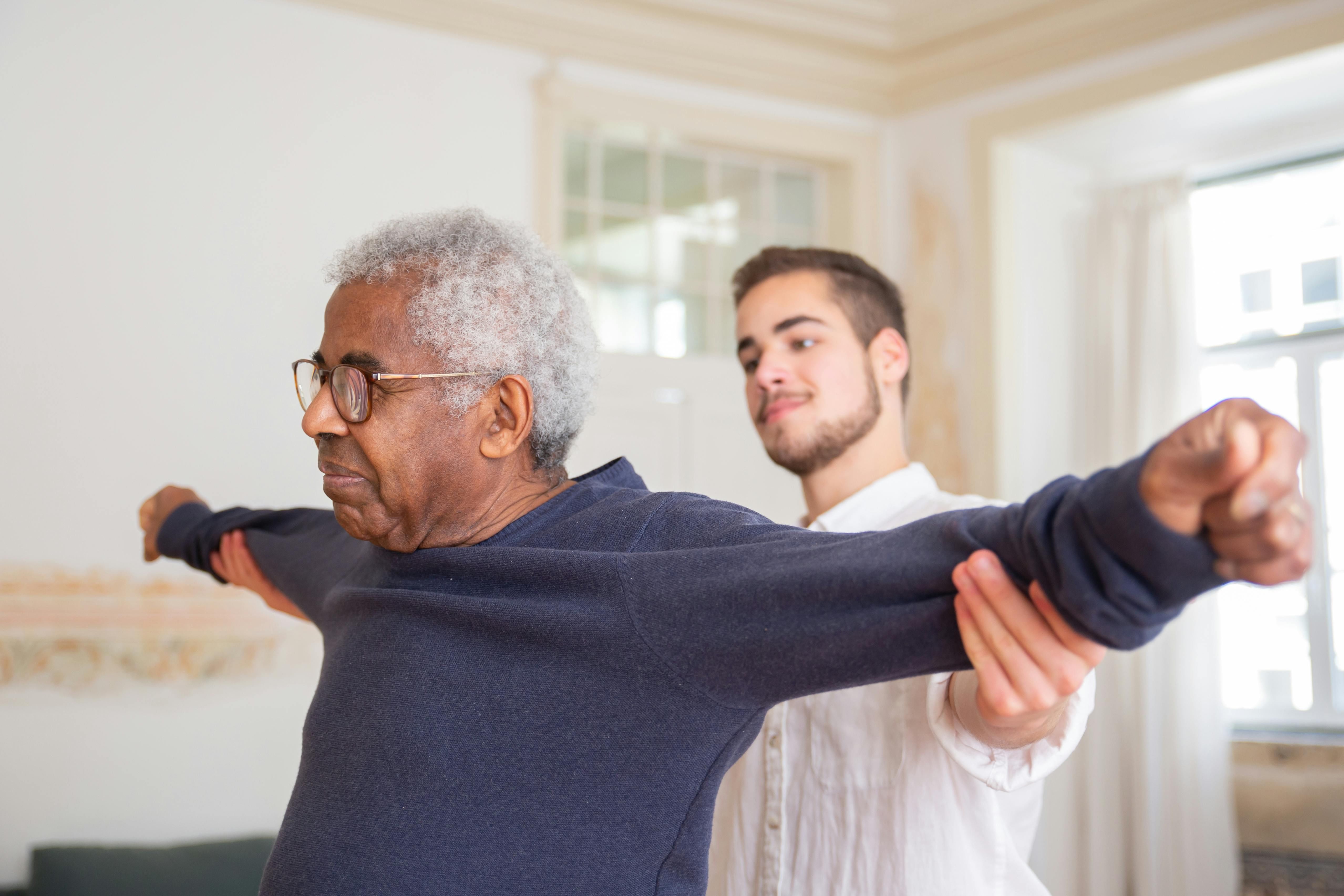 Resident in physical therapy session at The Waters of Rockport